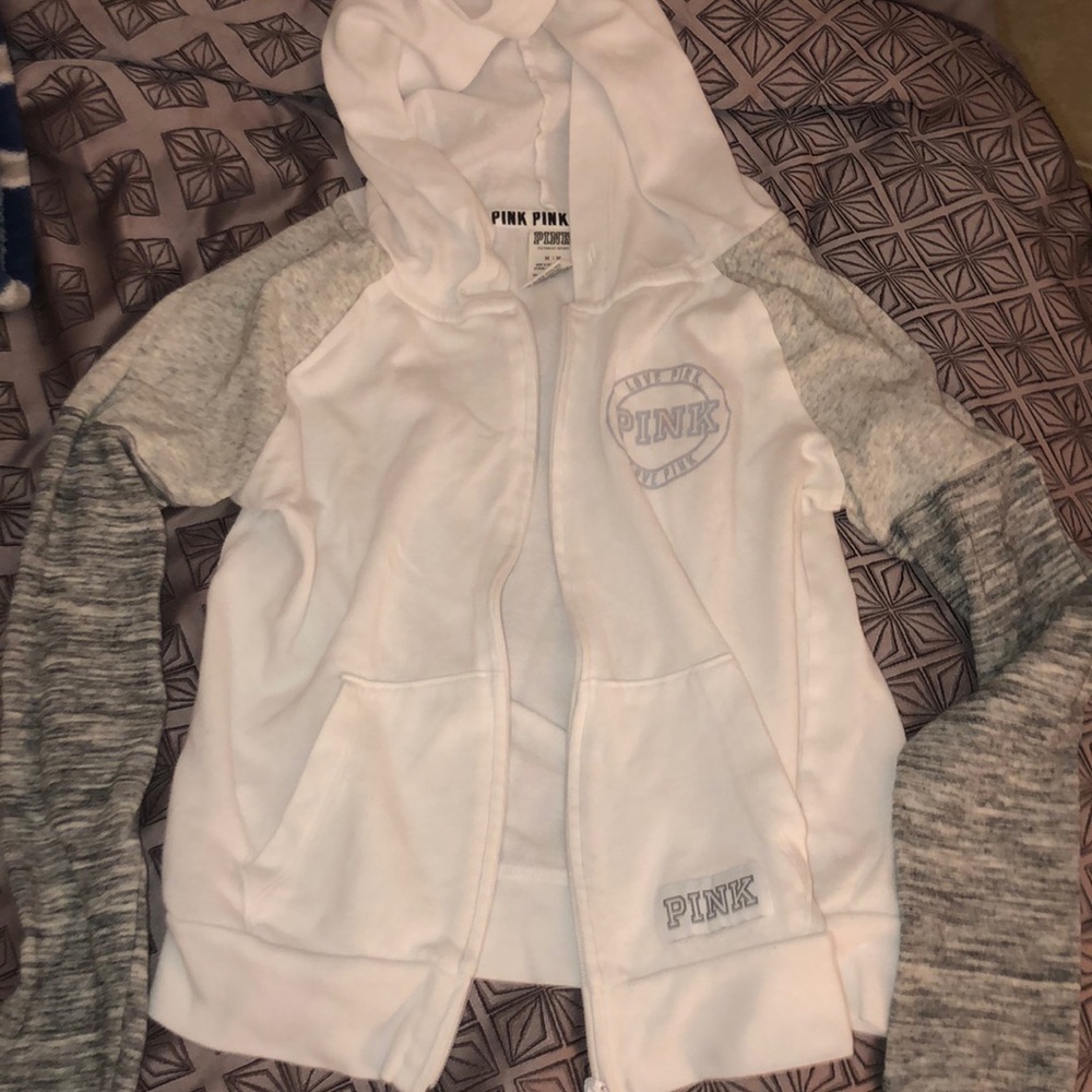 Pink zip up hoodie